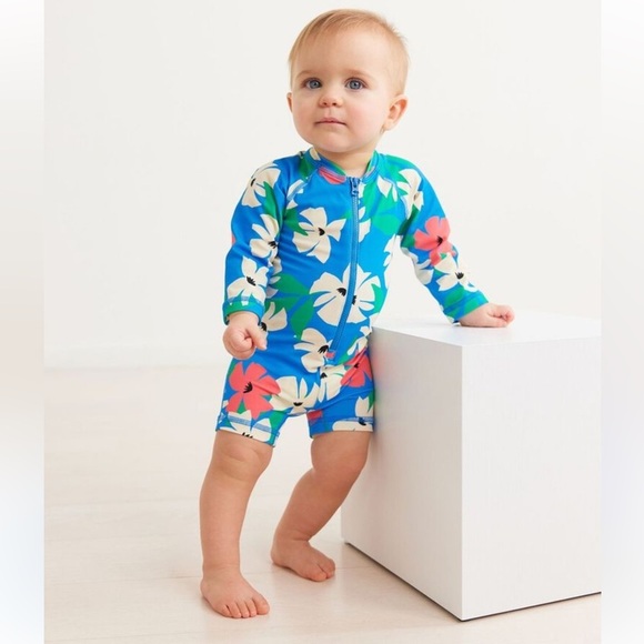 Hanna Anderrson Baby Rash Guard Suit Hibiscus Petals 6-12 months - Picture 1 of 15
